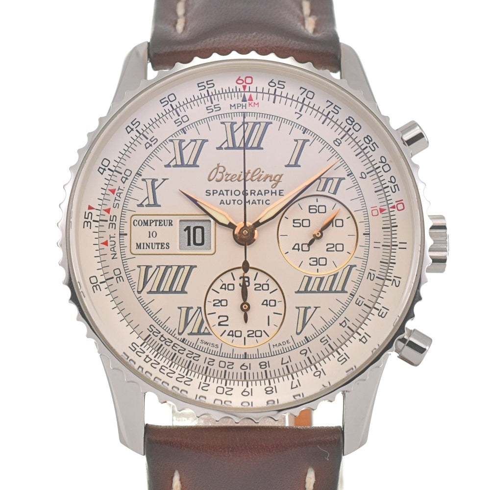 with paper BREITLING Navitimer Montbrillant Spaciograph A36030.1 Silver Dial Automatic Men's
 Watch L#139969