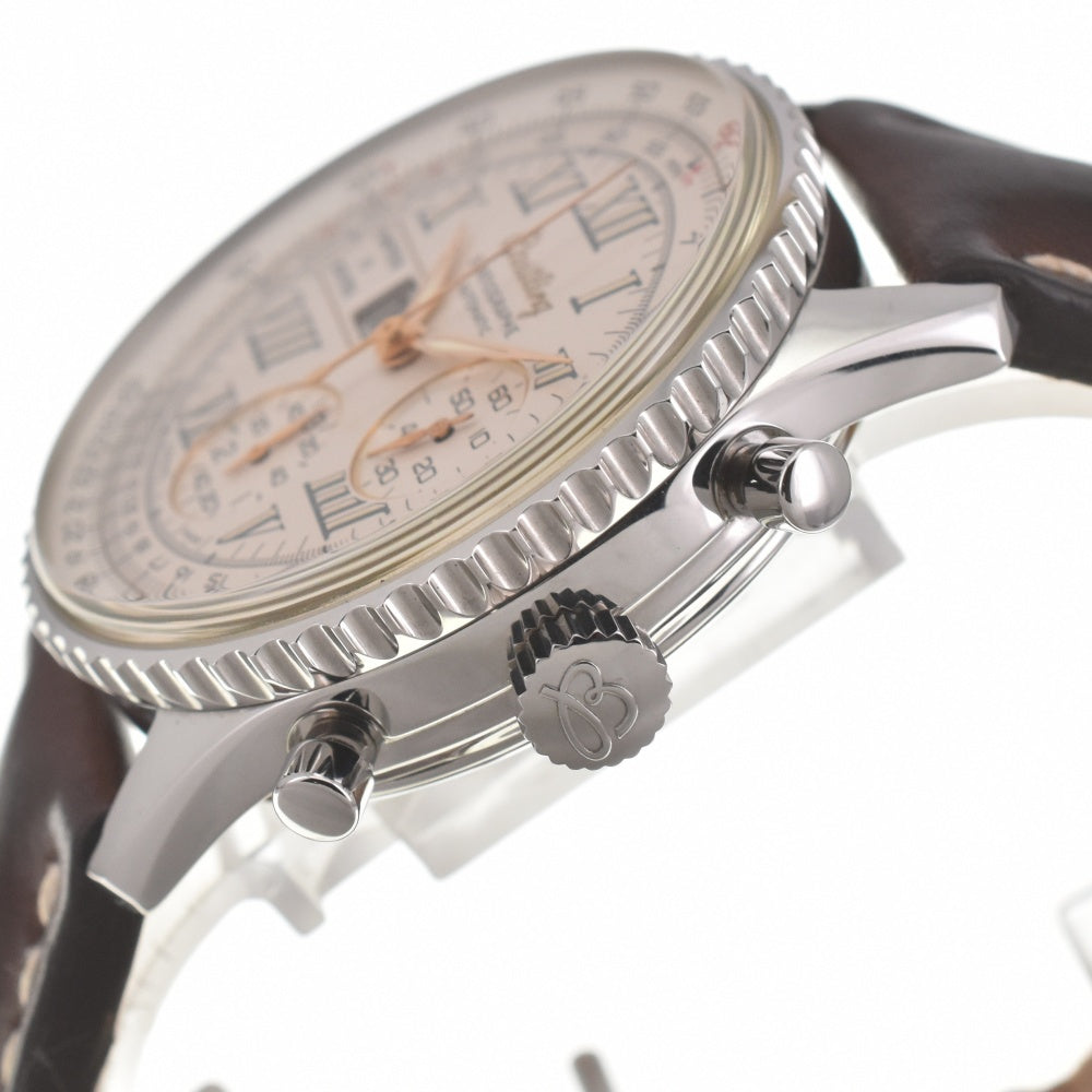 with paper BREITLING Navitimer Montbrillant Spaciograph A36030.1 Silver Dial Automatic Men's
 Watch L#139969