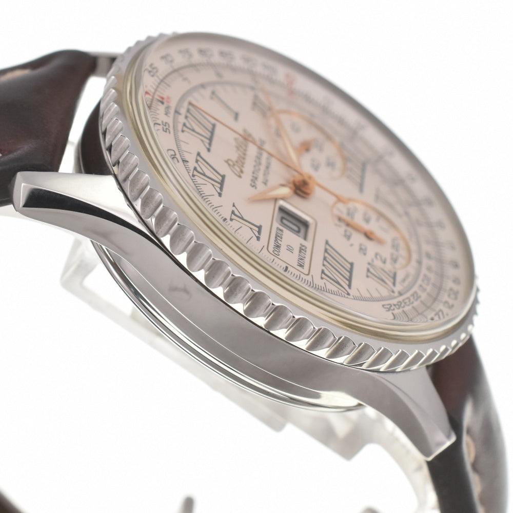 with paper BREITLING Navitimer Montbrillant Spaciograph A36030.1 Silver Dial Automatic Men's
 Watch L#139969