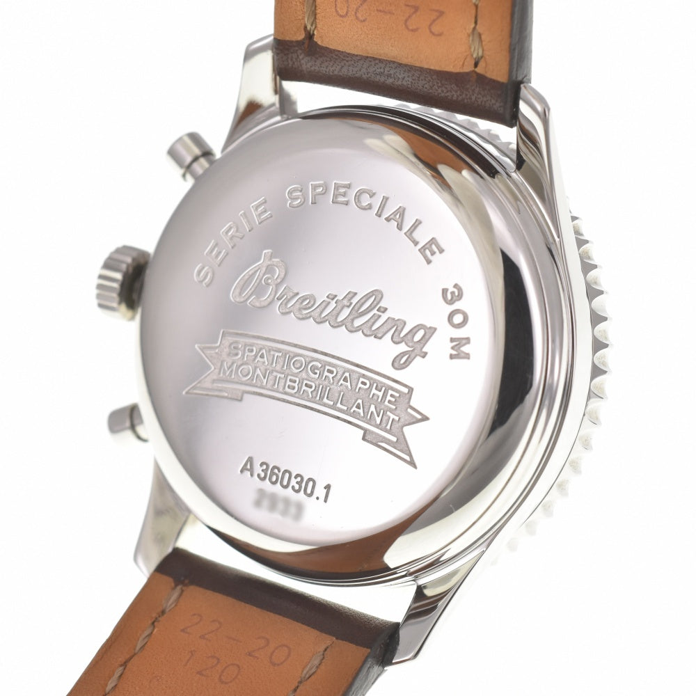 with paper BREITLING Navitimer Montbrillant Spaciograph A36030.1 Silver Dial Automatic Men's
 Watch L#139969