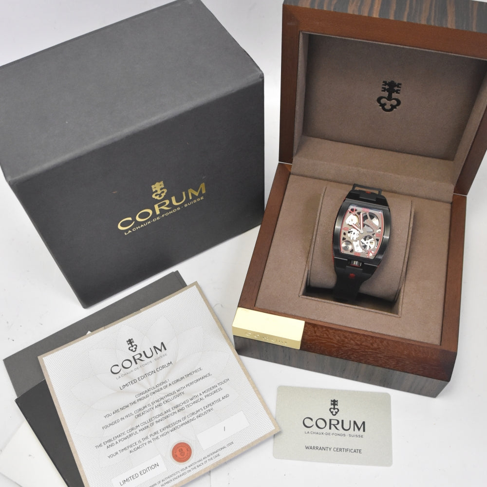 with paper CORUM Lab 01 410.100.95/F371 AR01 Limited item skeleton Dial Automatic Men's
 Watch I#139970