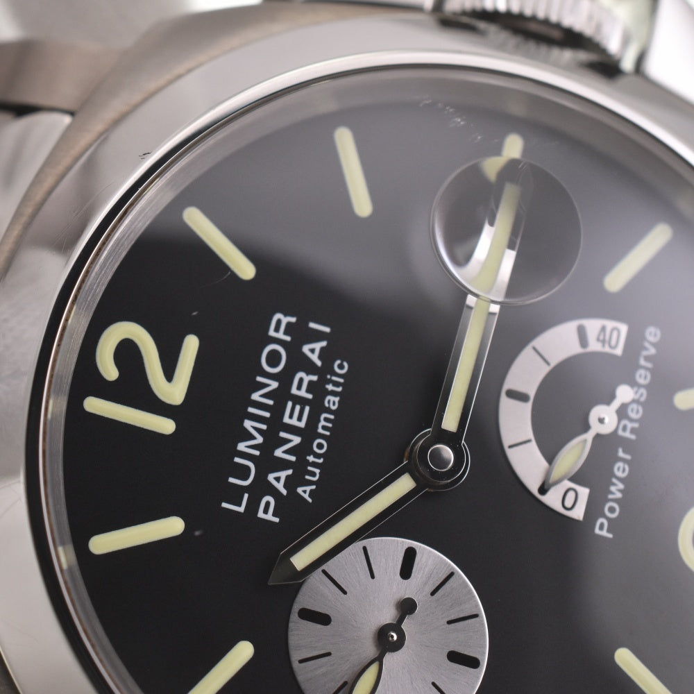 with paper PANERAI Luminor PAM00171 Small second power reserve date black Dial Automatic Men's
 Watch L#139971