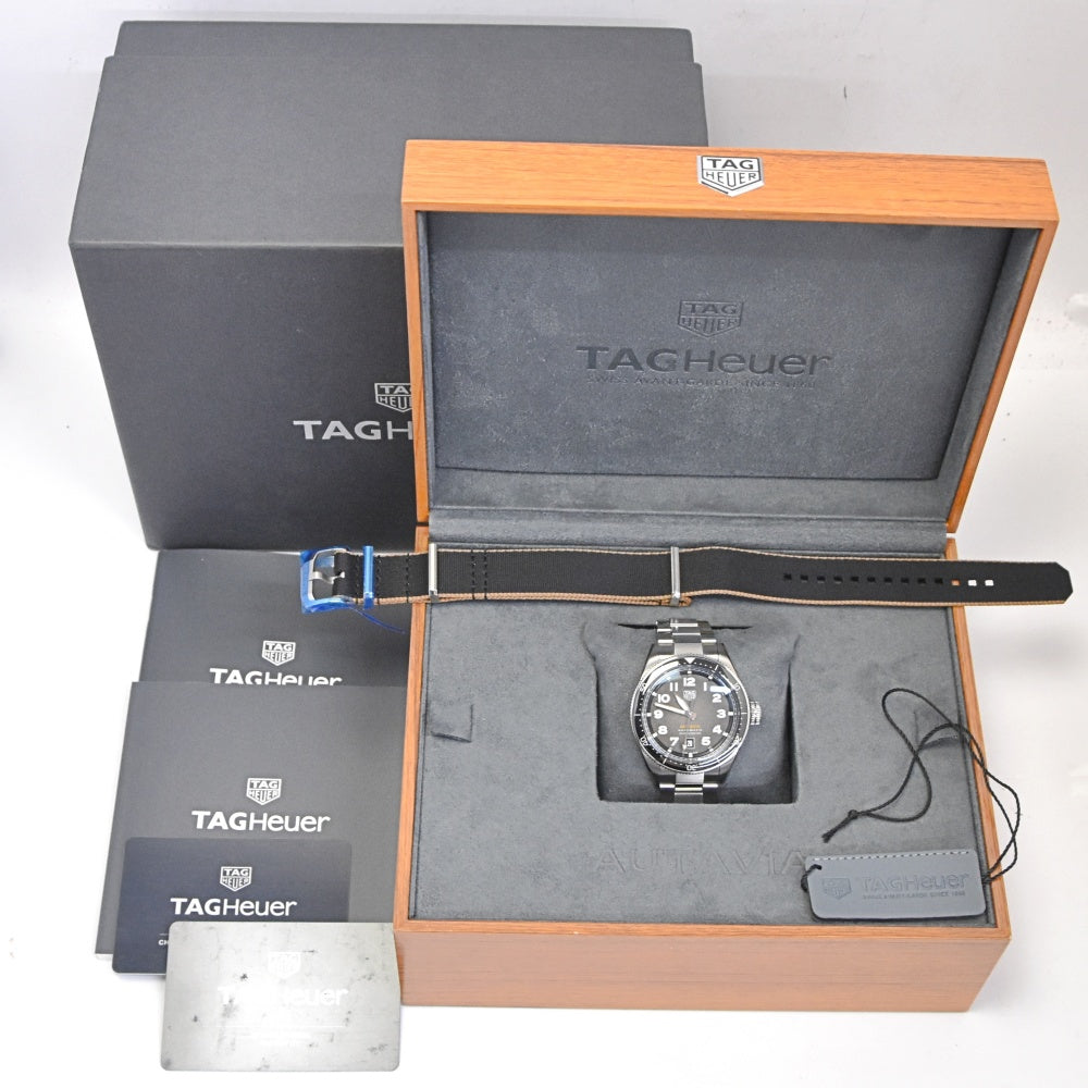 with paper TAG HEUER Otavia WBE5114.EB0173 Date chronometer gray Dial Automatic Men's
 Watch J#139972