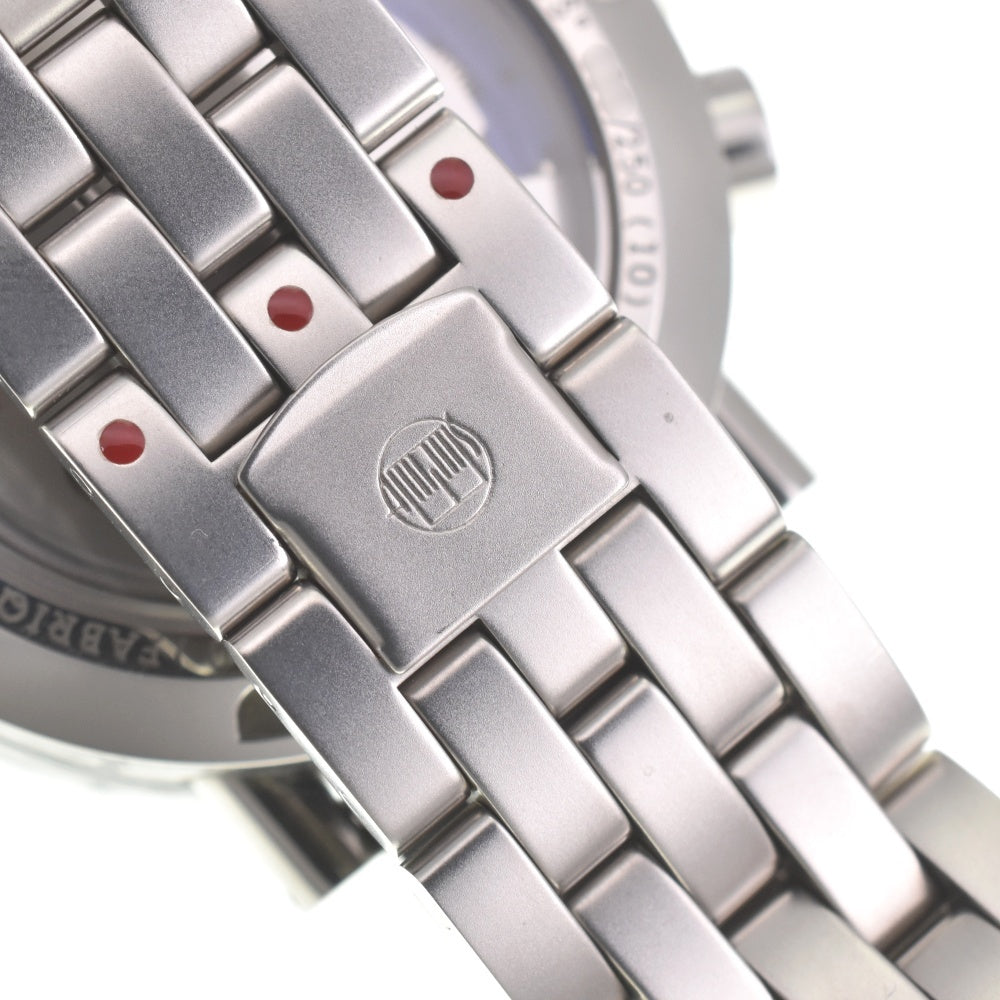 with paper Alain Silberstein KRONO B CUIR LWO5100 Chronograph white Dial Automatic Men's
 Watch I#139977