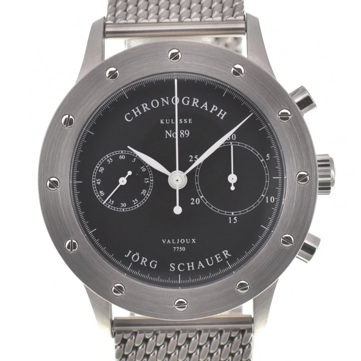 with paper JORG SCHAUER EDITI0N11 Chronograph black Dial Automatic Men's
 Watch J#139978