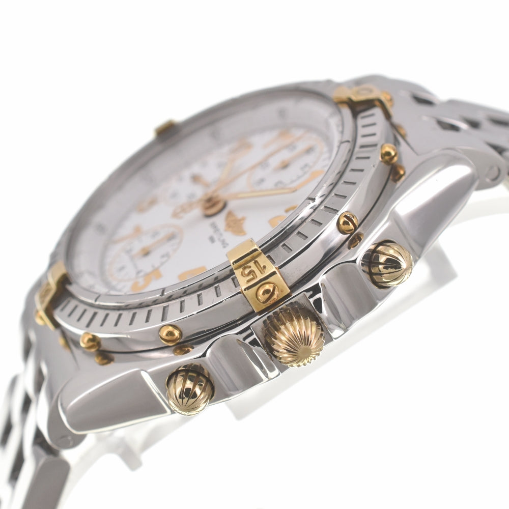 with paper BREITLING Chronomat Bikoro B13050.1 Chronograph Date white Dial Automatic Men's
 Watch L#140008