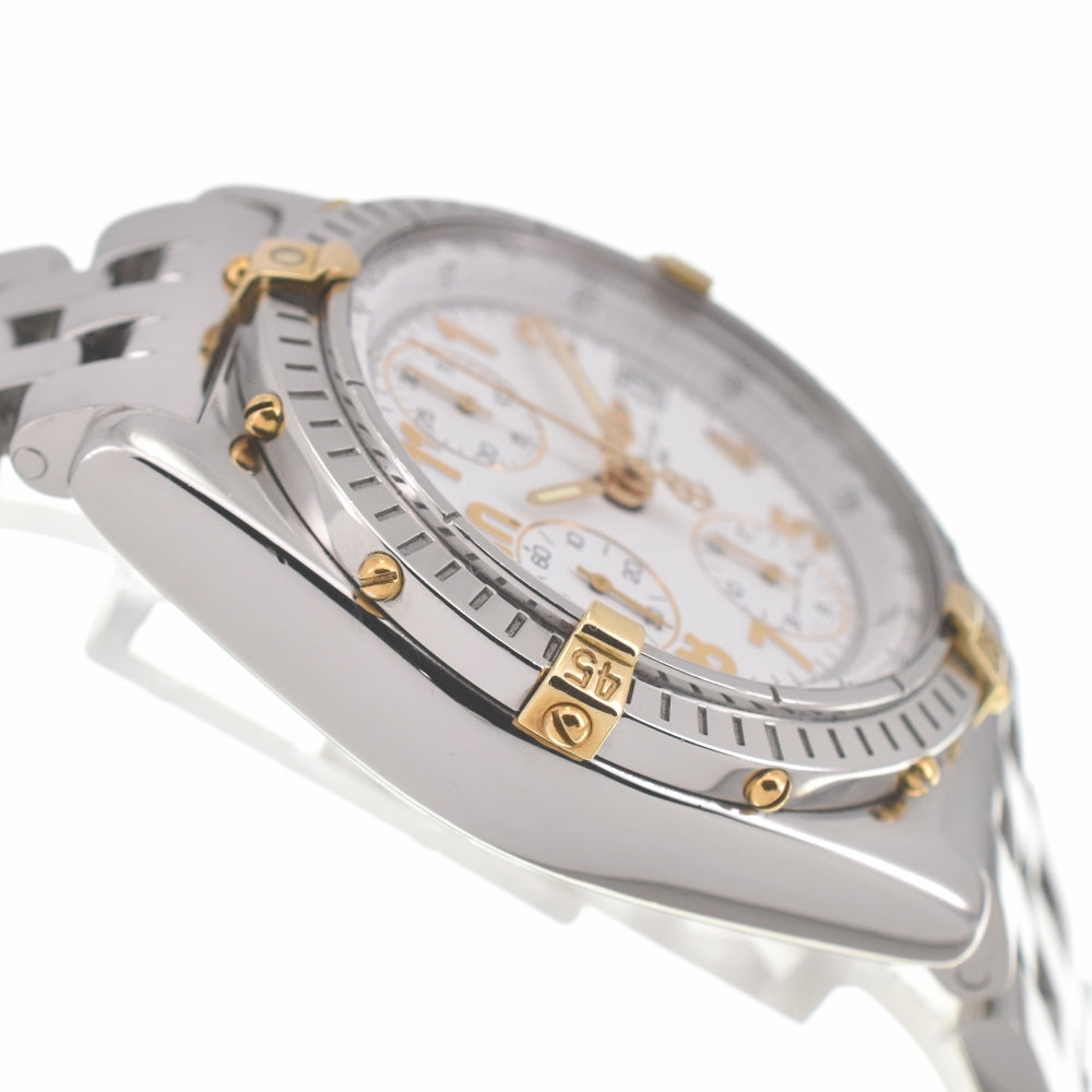 with paper BREITLING Chronomat Bikoro B13050.1 Chronograph Date white Dial Automatic Men's
 Watch L#140008