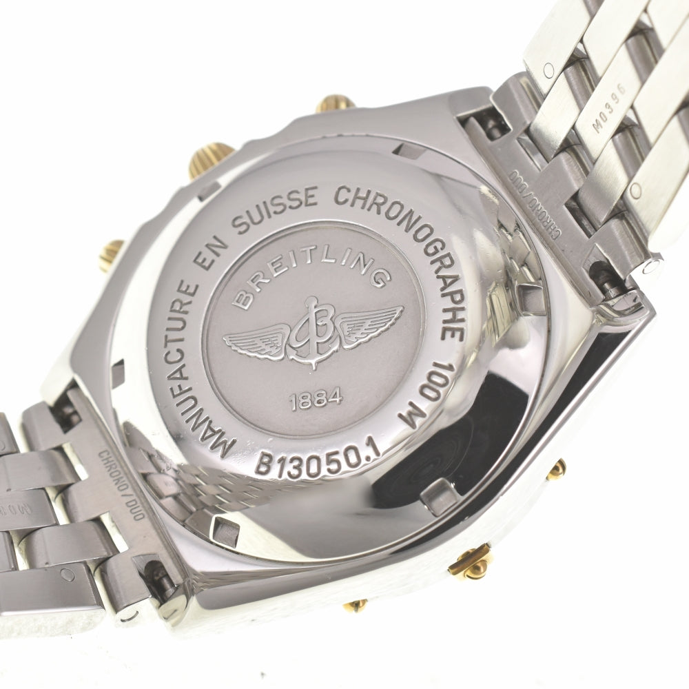 with paper BREITLING Chronomat Bikoro B13050.1 Chronograph Date white Dial Automatic Men's
 Watch L#140008