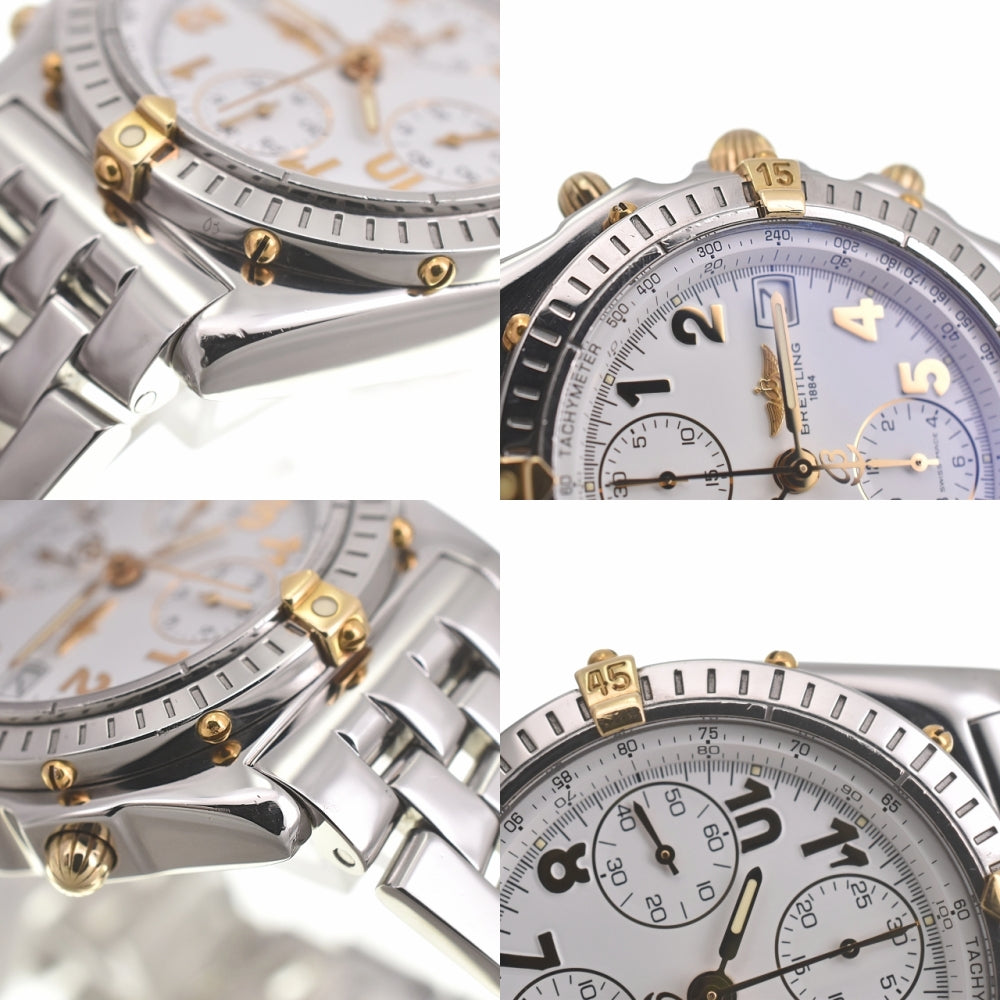 with paper BREITLING Chronomat Bikoro B13050.1 Chronograph Date white Dial Automatic Men's
 Watch L#140008