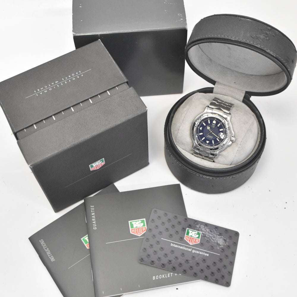 with paper TAG HEUER Professional 200M WH1115-K1 Date Navy Dial Quartz Men's
 Watch L#140009