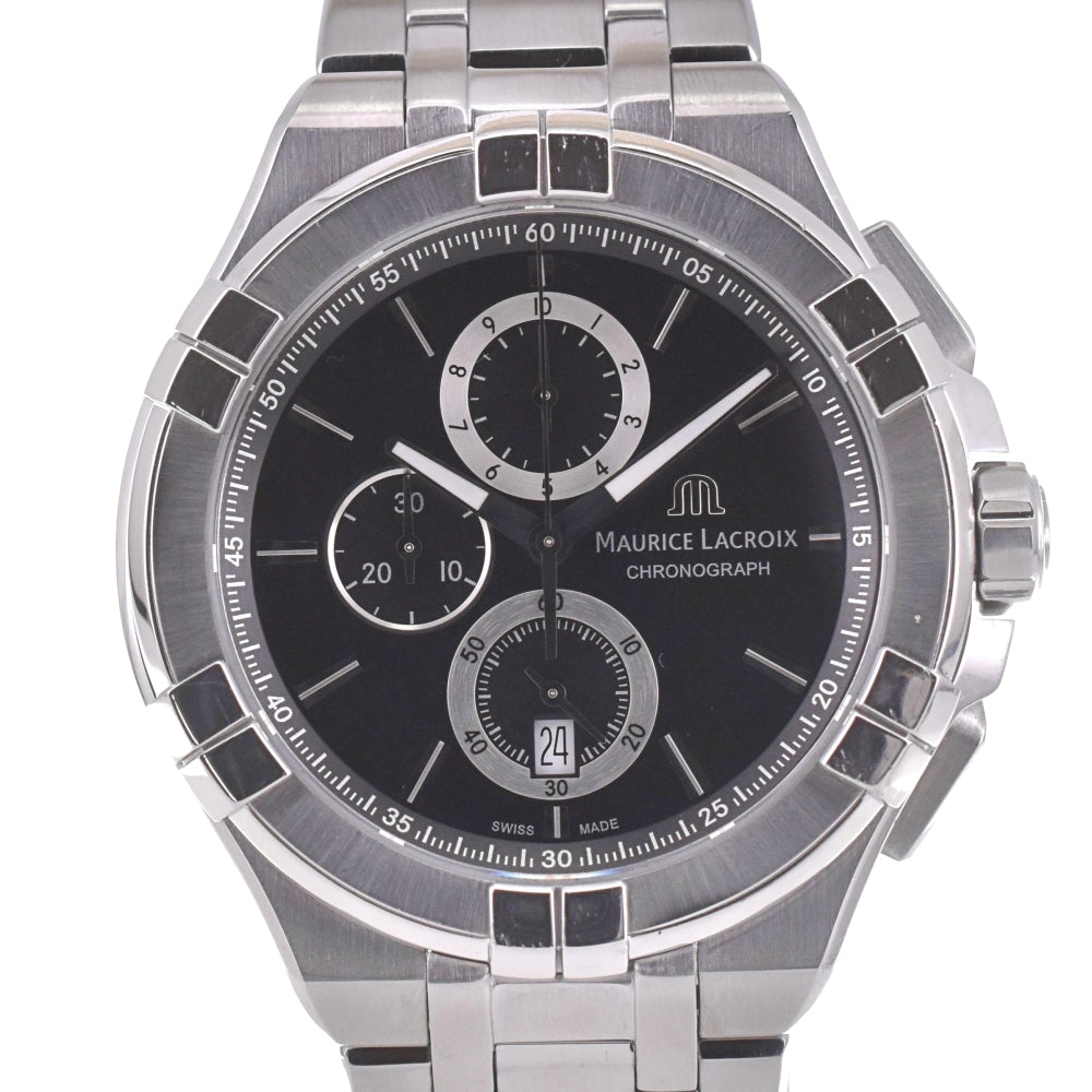 MAURICE LACROIX icon AI1018-SS002-330-1 Chronograph Date black Dial Quartz Men's
 Watch N#140066