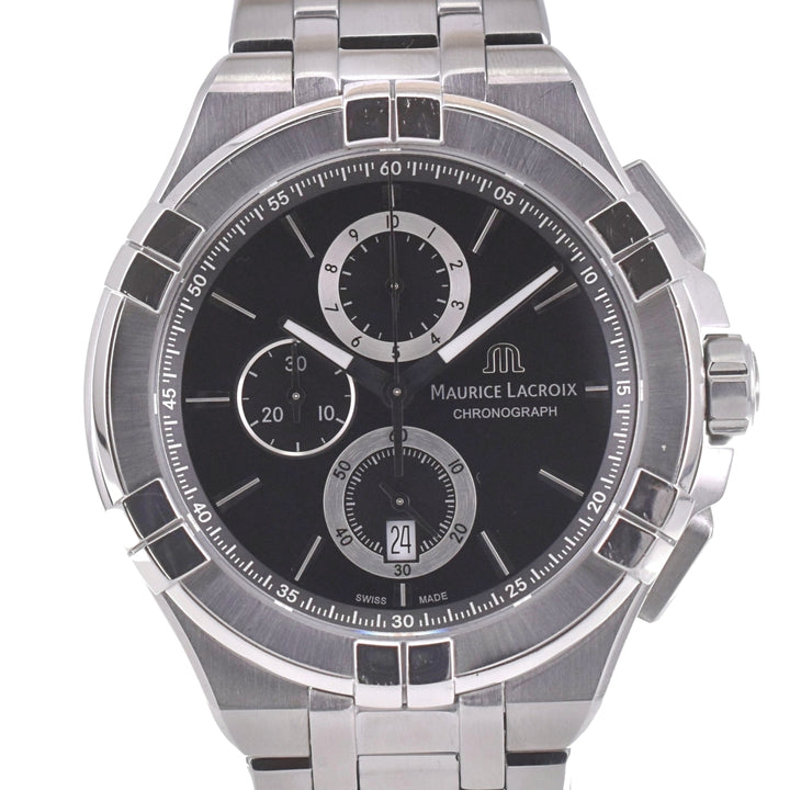 MAURICE LACROIX icon AI1018-SS002-330-1 Chronograph Date black Dial Quartz Men's
 Watch N#140066