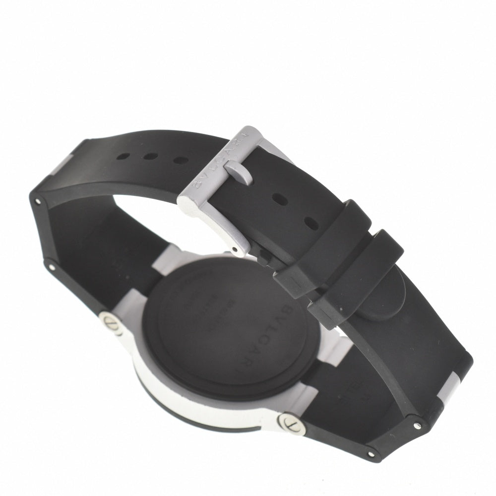 BVLGARI aluminum BB40ATCH Chronograph Date Silver / Black Dial Automatic Men's
 Watch J#140068