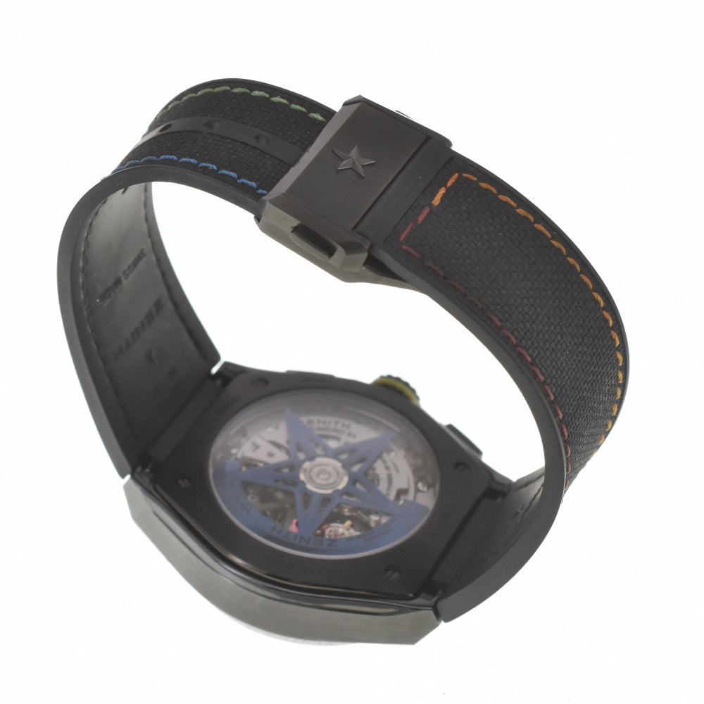 ZENITH DEFY 21 CHROMA II 49.9013.9004/21.R952 500 worldwide limited Black Openwork Dial Automatic Men's
 Watch J#140085