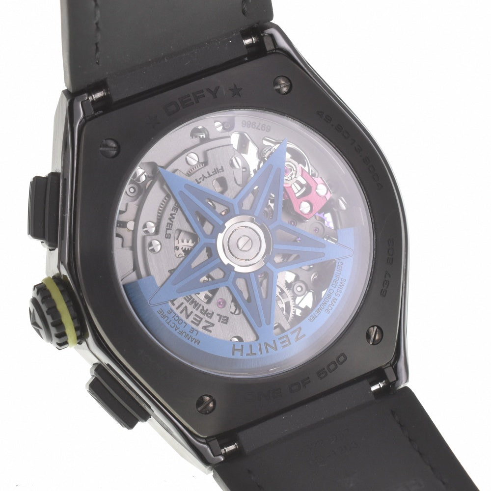 ZENITH DEFY 21 CHROMA II 49.9013.9004/21.R952 500 worldwide limited Black Openwork Dial Automatic Men's
 Watch J#140085