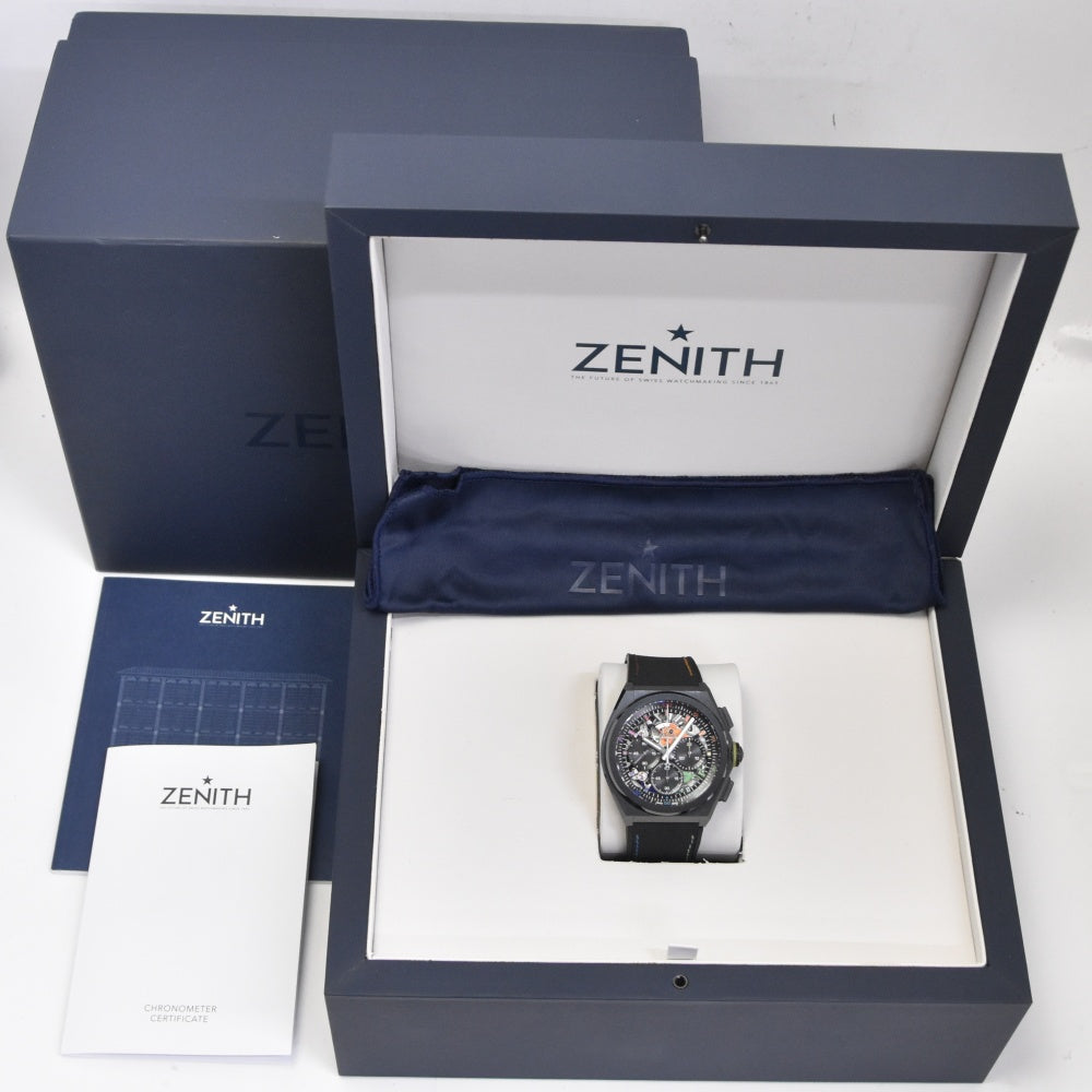 ZENITH DEFY 21 CHROMA II 49.9013.9004/21.R952 500 worldwide limited Black Openwork Dial Automatic Men's
 Watch J#140085