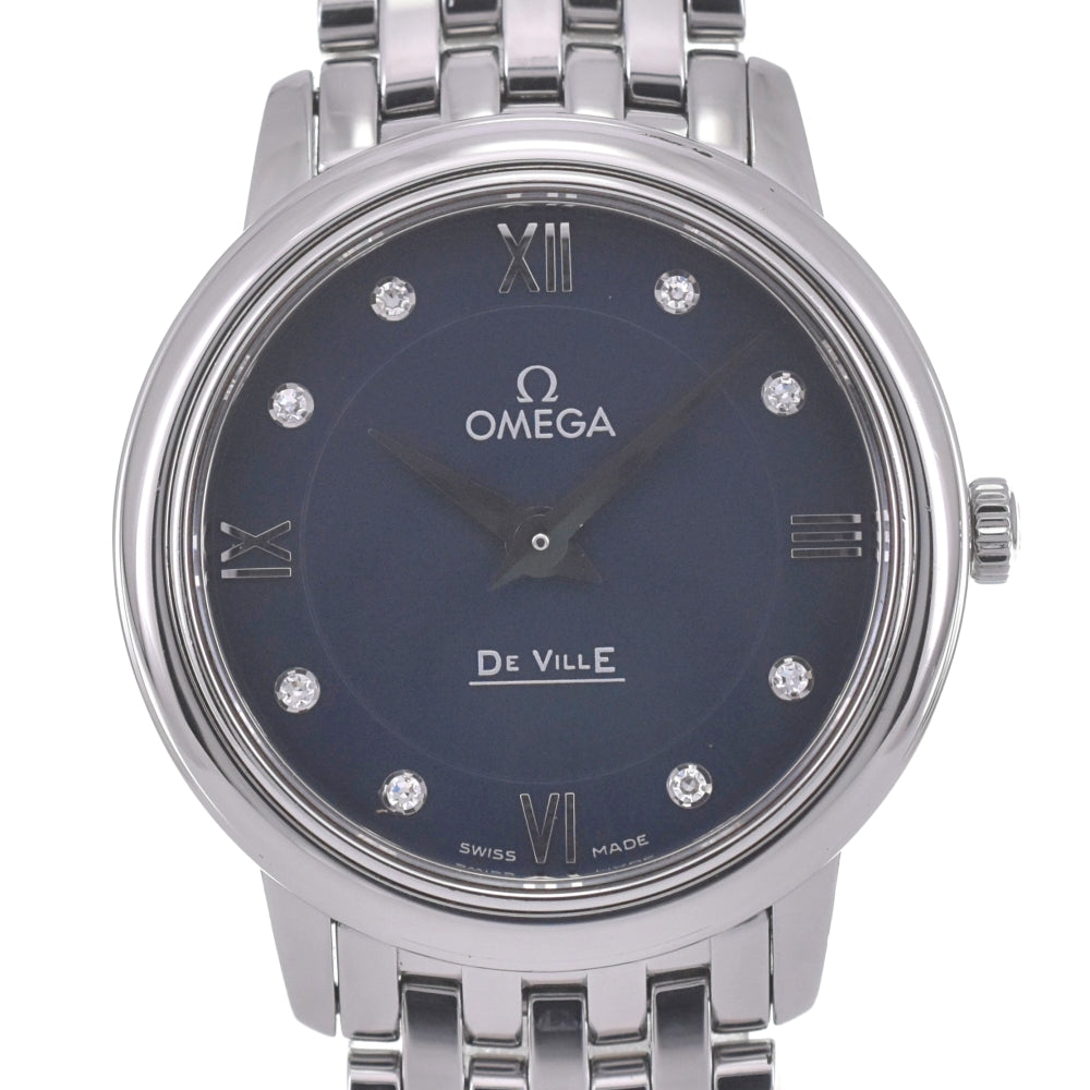 OMEGA De Ville Prestige 424.10.27.60.53.001 6P diamond blue Dial Quartz Ladies
 Watch N#140118
