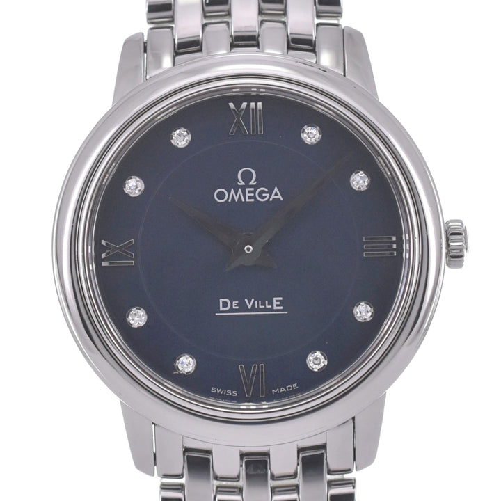 OMEGA De Ville Prestige 424.10.27.60.53.001 6P diamond blue Dial Quartz Ladies
 Watch N#140118