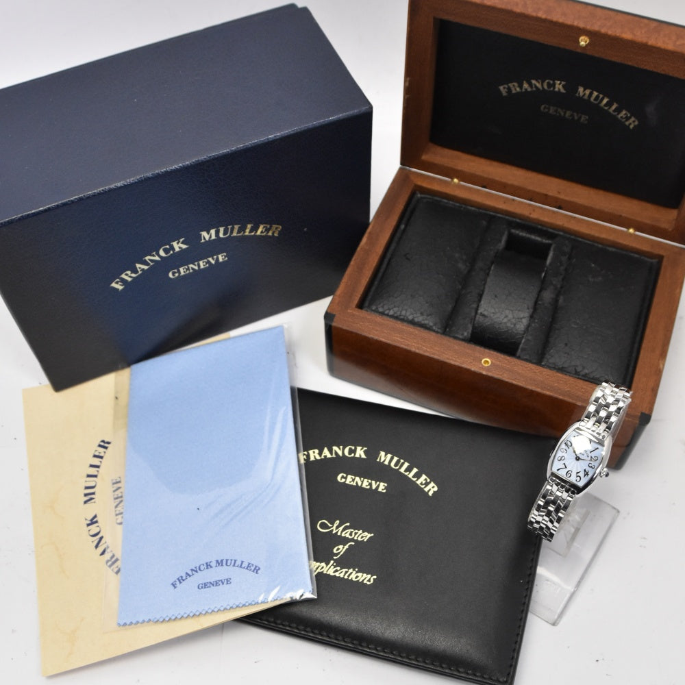 with paper FRANCK MULLER Tono Carbex Intermidier 2251QZ blue Dial Quartz Ladies
 Watch M#140128