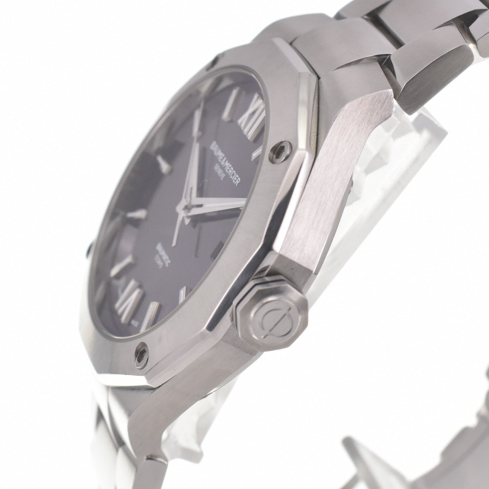 with paper Baume & Mercier Riviera Baumatic 1.7" M0A10616 Date Moke Blue Sapphire (Blue Skeleton) Dial Automatic Men's
 Watch □#140137