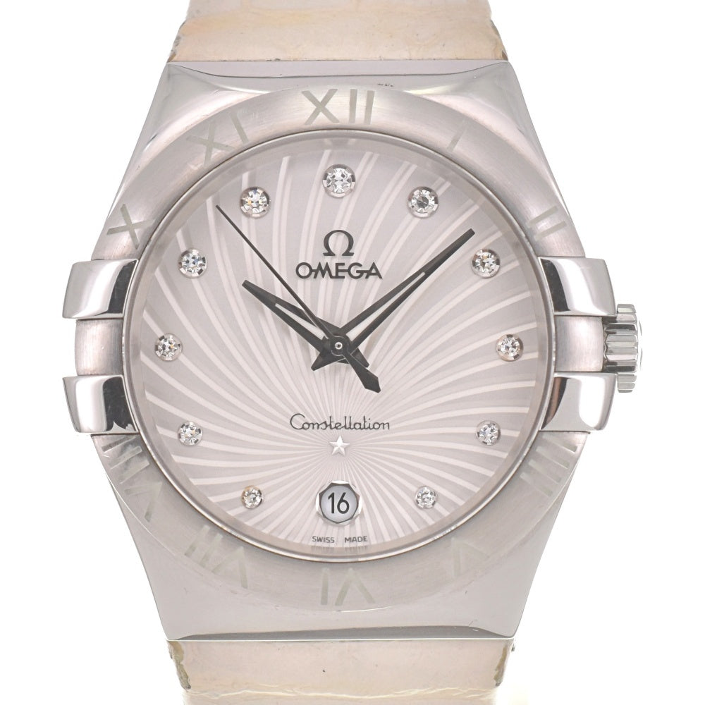 with paper OMEGA Constellation 123.13.35.60.52.001 11P Diamond Silver Dial Quartz Ladies
 Watch M#140139