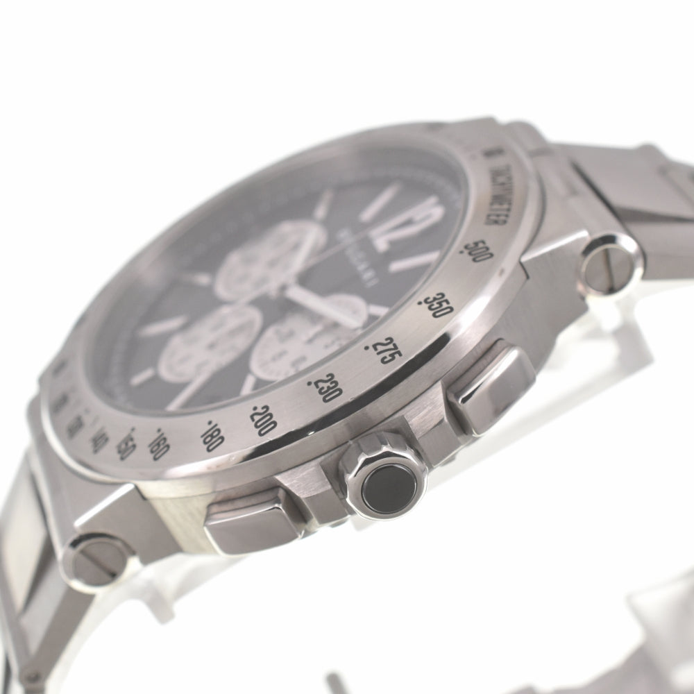 with paper BVLGARI Diagono DG41SCH Chronograph Date black Dial Automatic Men's
 Watch L#140140