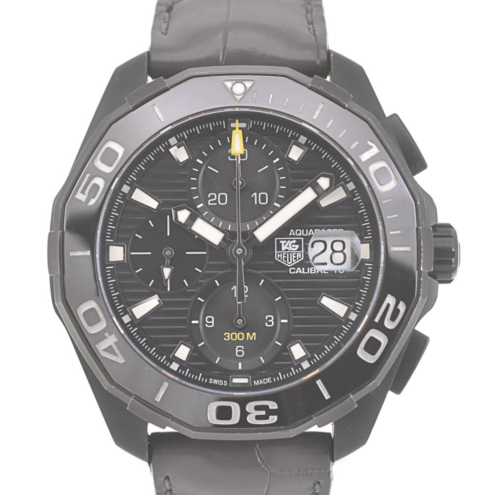 TAG HEUER Aqua Racer Black Phantom CAY218A Chronograph Date Caliber 16 black Dial Automatic Men's
 Watch K#140143