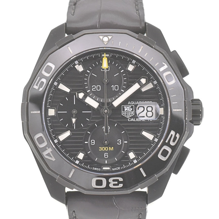 TAG HEUER Aqua Racer Black Phantom CAY218A Chronograph Date Caliber 16 black Dial Automatic Men's
 Watch K#140143