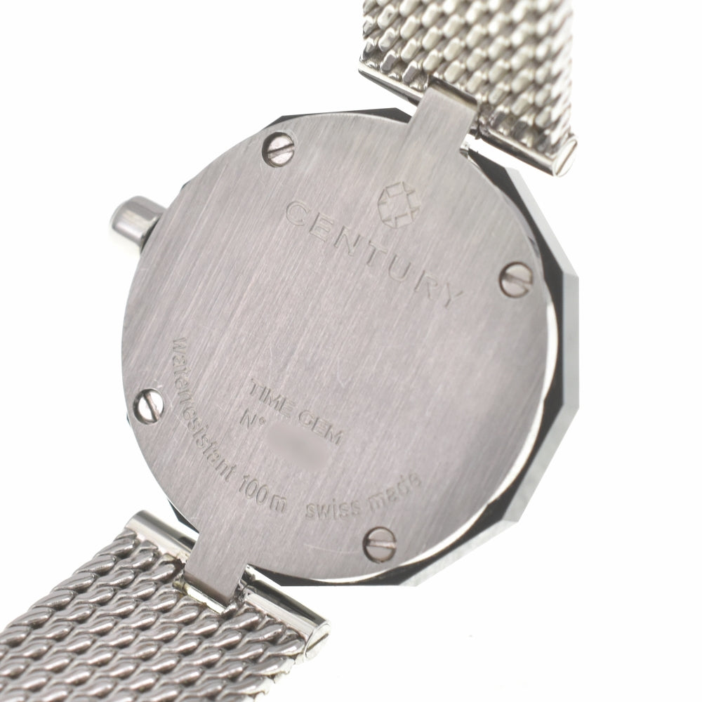CENTURY Time gem 1P diamond stainless steel black Dial Quartz Ladies
 Watch K#140145