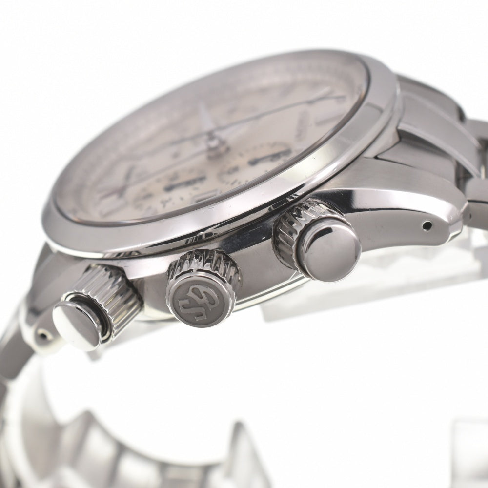 SEIKO Grand Seiko SBGC001 Chronograph Power Reserve Date Silver Dial Spring drive Men's
 Watch L#140154