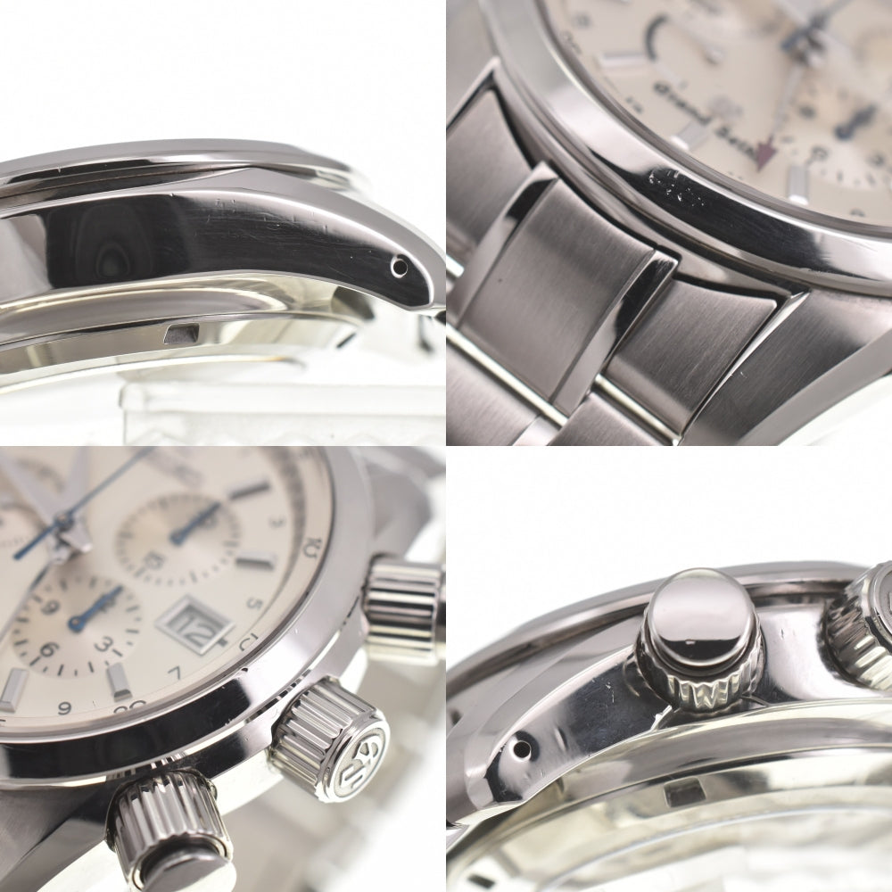 SEIKO Grand Seiko SBGC001 Chronograph Power Reserve Date Silver Dial Spring drive Men's
 Watch L#140154