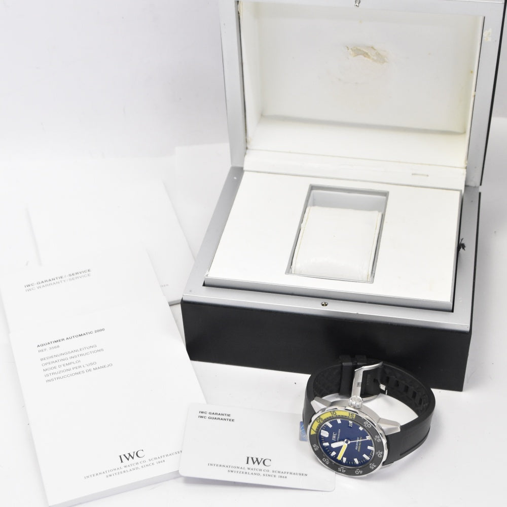 with paper IWC SCHAFFHAUSEN Aquatimer Automatic 2000 IW356808 black Dial Automatic Men's
 Watch L#140155