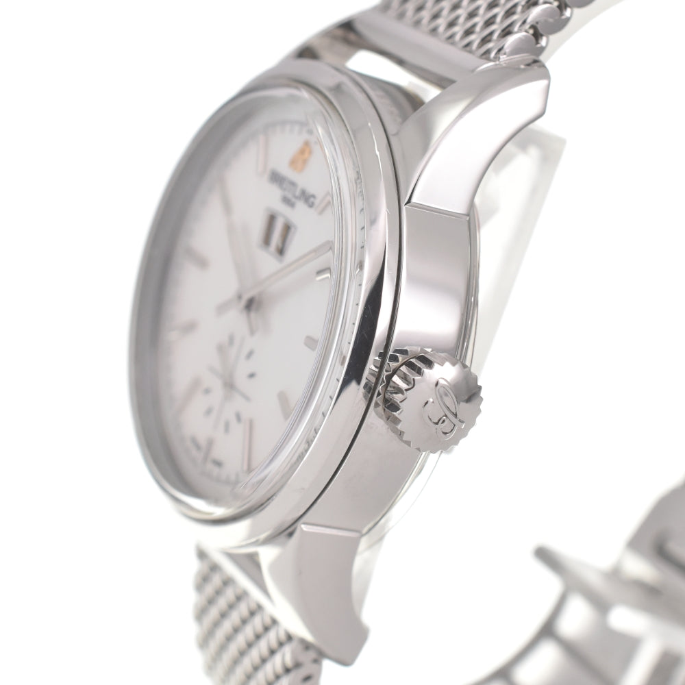 with paper BREITLING Transocean A16310 Small second Big date White shell Dial Automatic Men's
 Watch M#140161