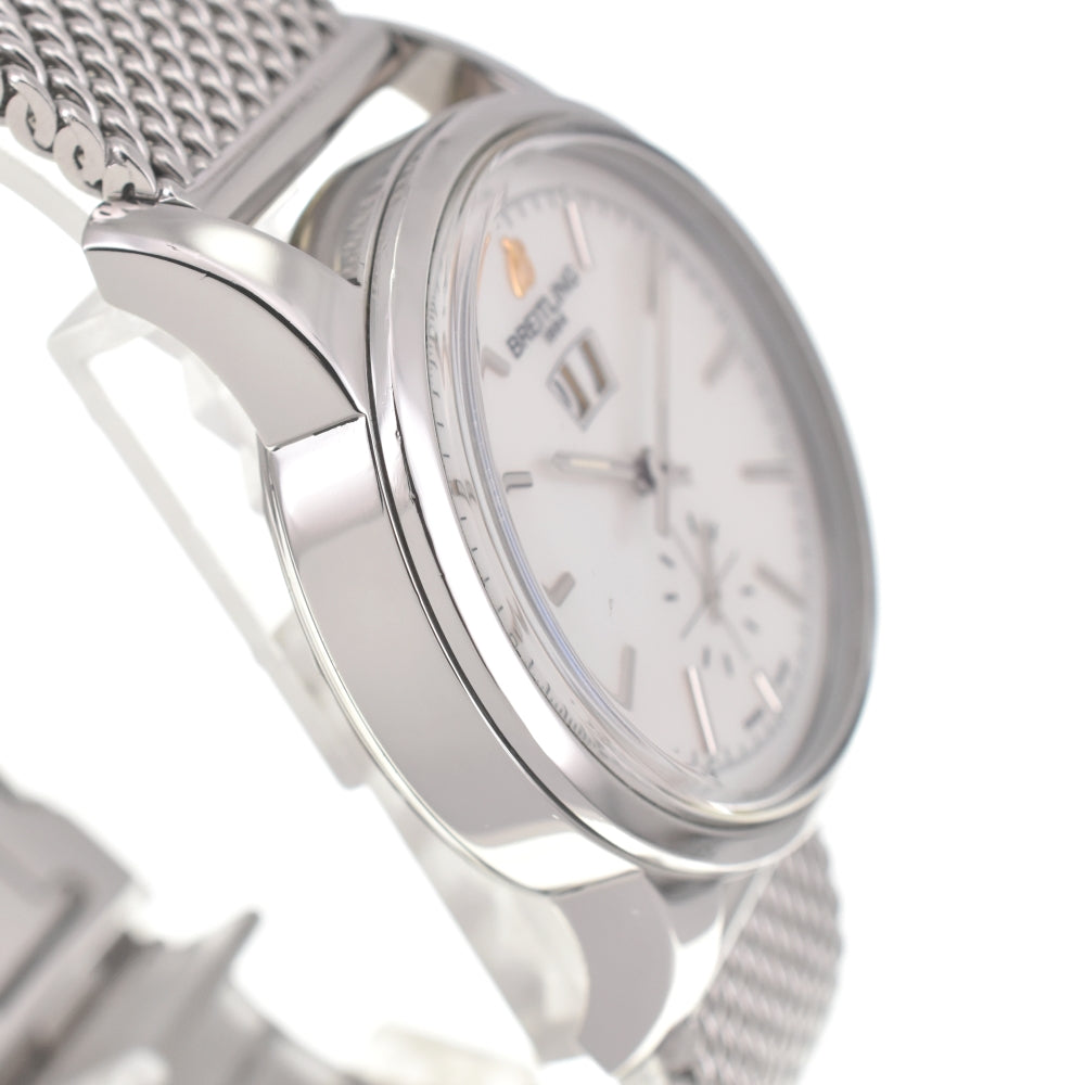 with paper BREITLING Transocean A16310 Small second Big date White shell Dial Automatic Men's
 Watch M#140161