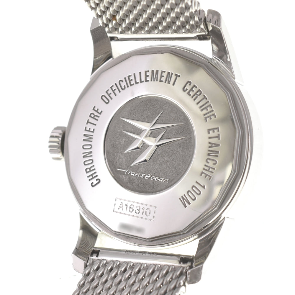 with paper BREITLING Transocean A16310 Small second Big date White shell Dial Automatic Men's
 Watch M#140161