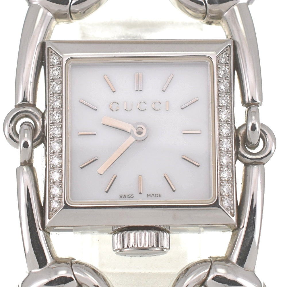 GUCCI Signoria 116.5 Diamond Bezel white Dial Quartz Ladies
 Watch N#140162