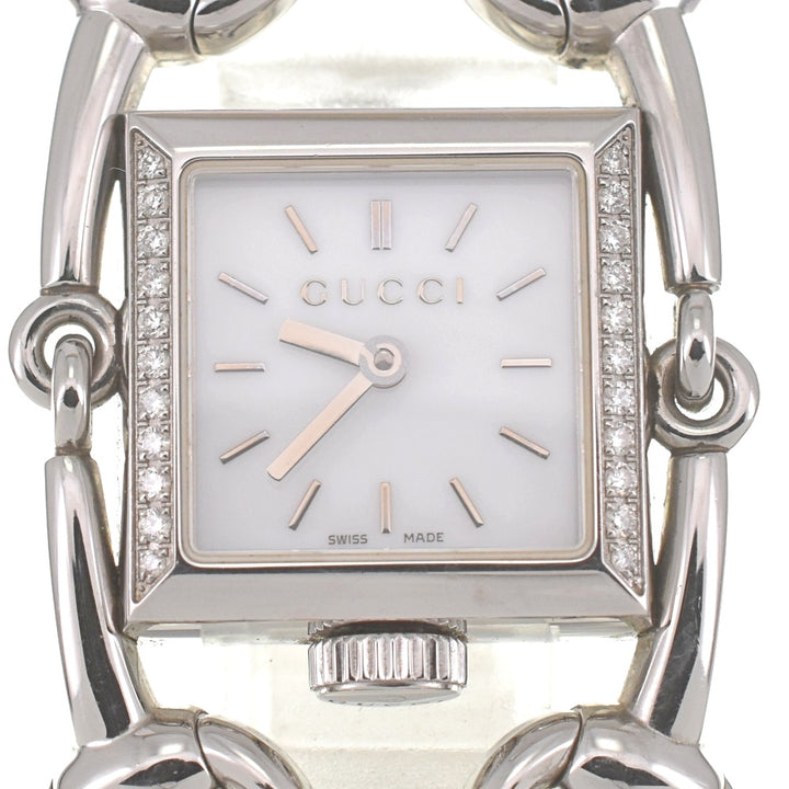 GUCCI Signoria 116.5 Diamond Bezel white Dial Quartz Ladies
 Watch N#140162