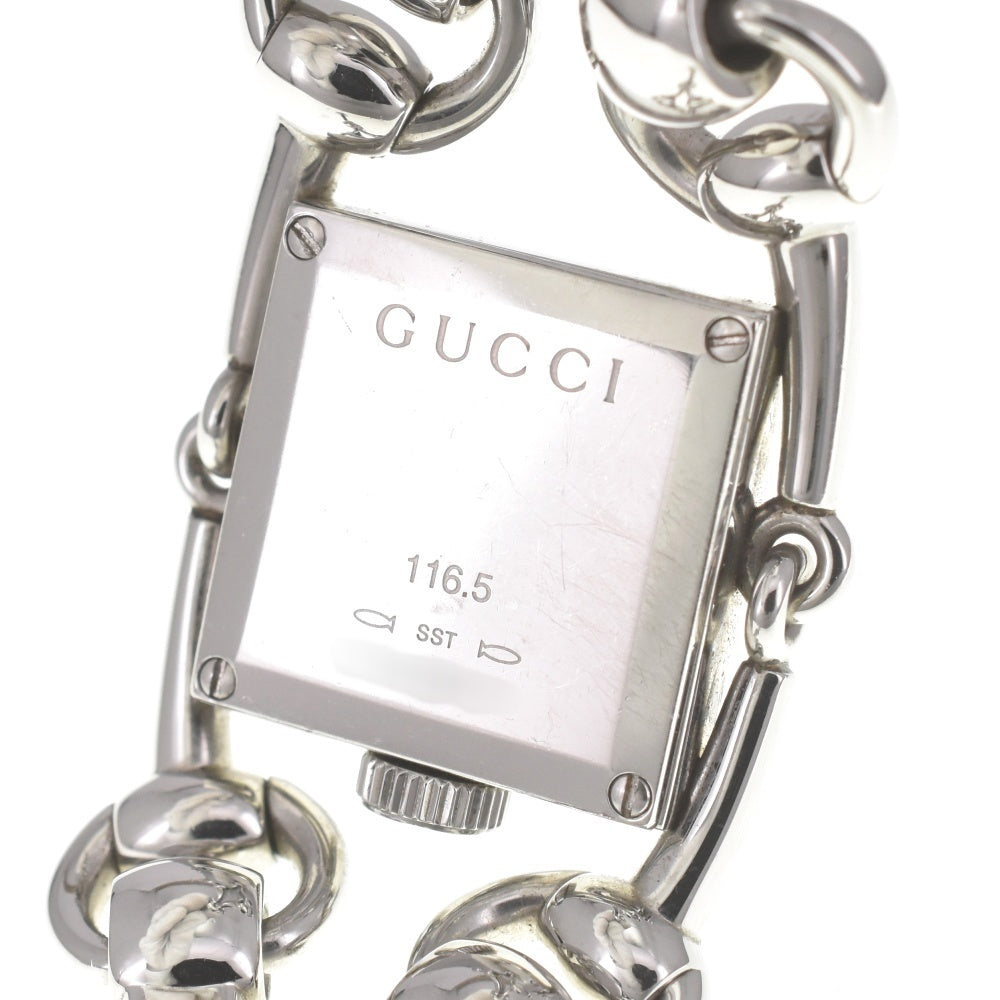 GUCCI Signoria 116.5 Diamond Bezel white Dial Quartz Ladies
 Watch N#140162