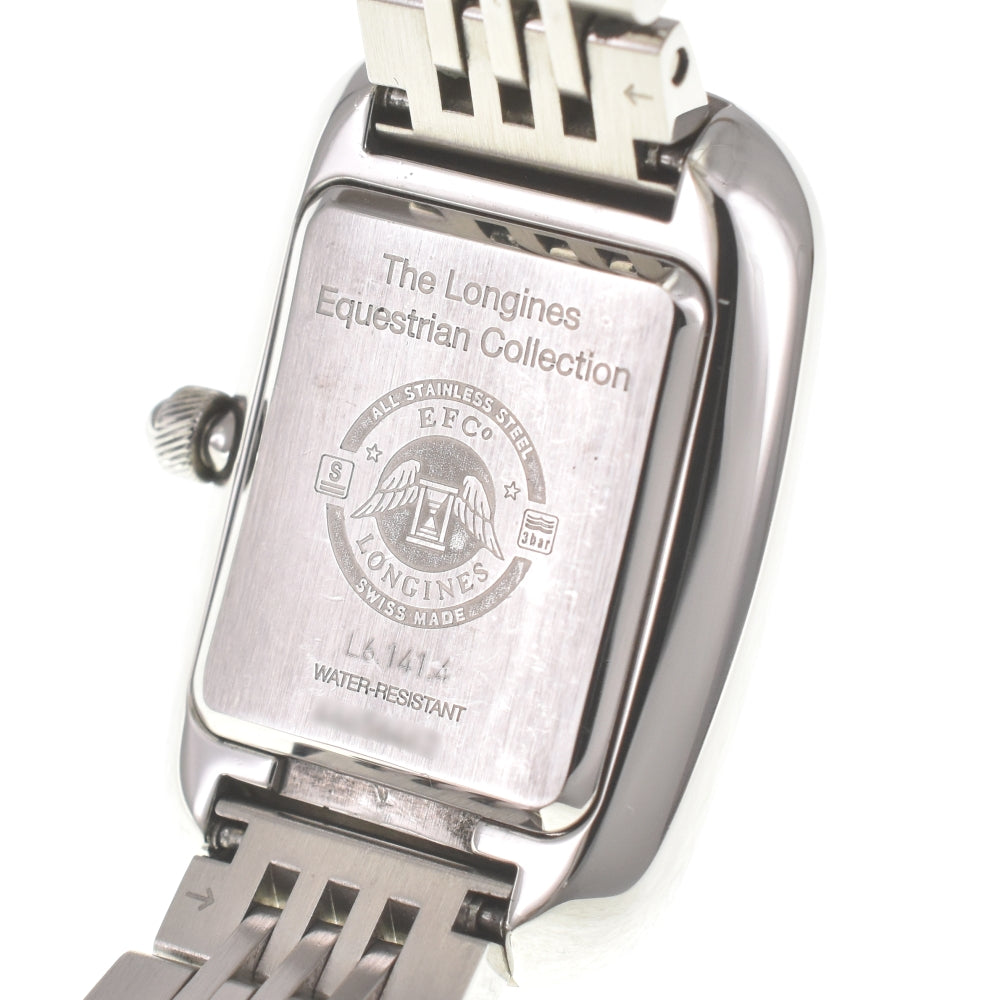LONGINES Equestrian L6.141.4.77.6 Diamond index Silver Dial Quartz Ladies
 Watch N#140164