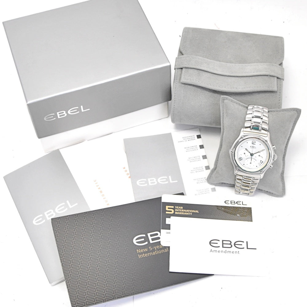 with paper EBEL 1911 Modulor 9137240 Chronograph Date Silver Dial Automatic Men's
 Watch □#140178
