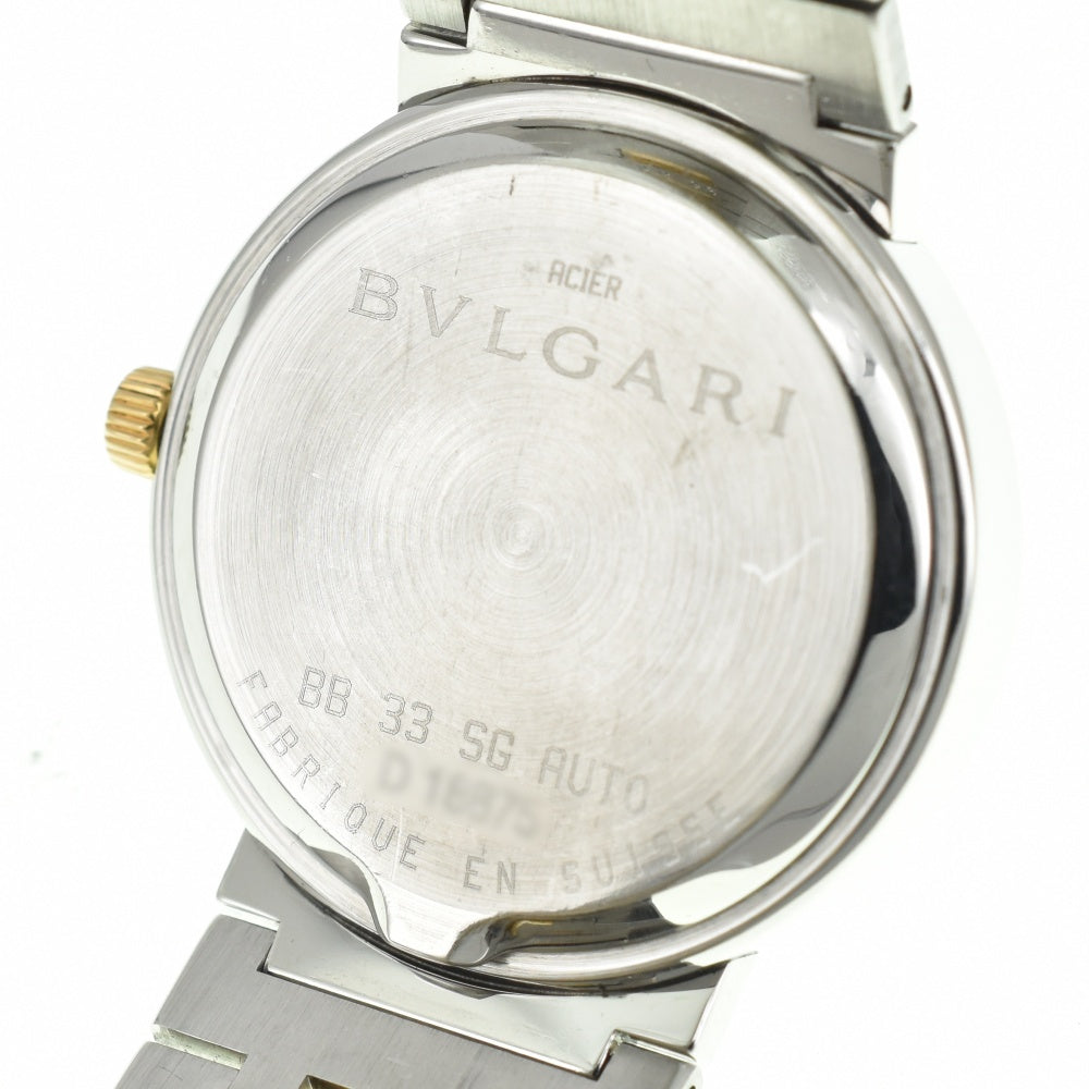 BVLGARI Bulgari Bulgari BB33SG Stainless Steel/K18YG black Dial Automatic Men's
 Watch N#140207