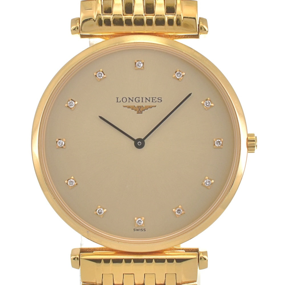 LONGINES Grand Classic L4.709.2 12P diamond Champagne Dial Quartz Men's
 Watch K#140211