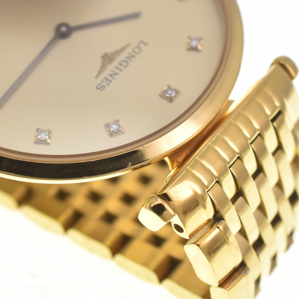 LONGINES Grand Classic L4.709.2 12P diamond Champagne Dial Quartz Men's
 Watch K#140211