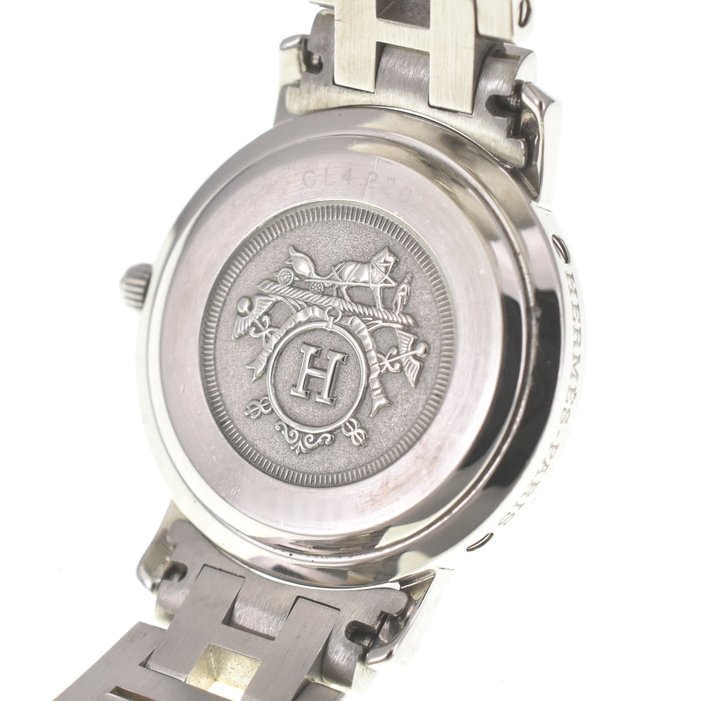 HERMES Clipper CL4.220 Stainless Steel/Gold Plated D Buckle beige Dial Quartz Ladies
 Watch N#140222