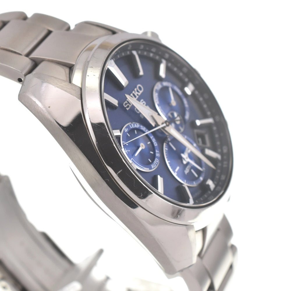 SEIKO Astron Dual Time SBXC019 Power Reserve Day Date blue Dial GPS Solar Men's
 Watch L#140243