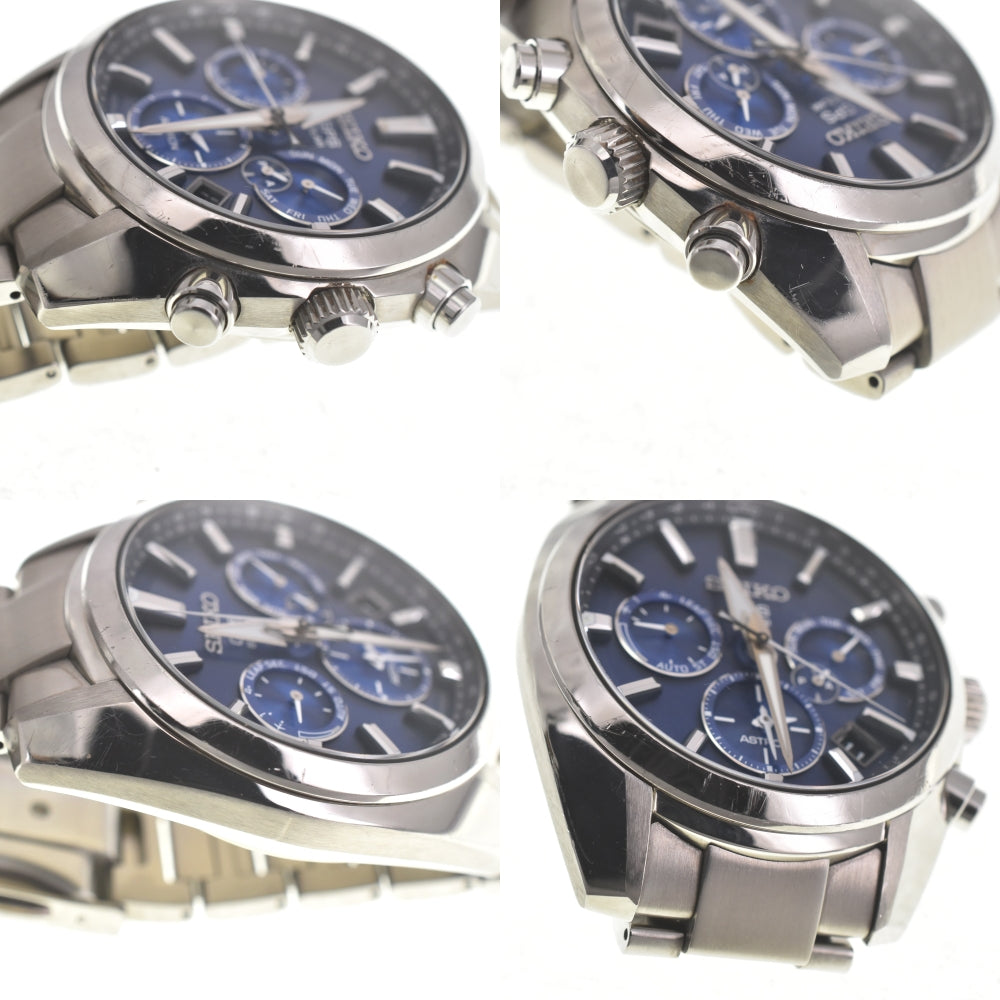 SEIKO Astron Dual Time SBXC019 Power Reserve Day Date blue Dial GPS Solar Men's
 Watch L#140243