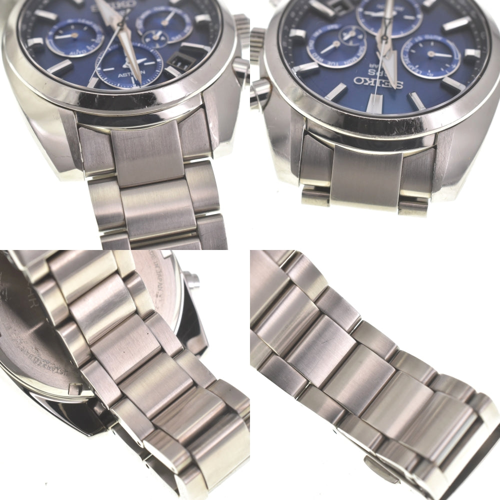 SEIKO Astron Dual Time SBXC019 Power Reserve Day Date blue Dial GPS Solar Men's
 Watch L#140243