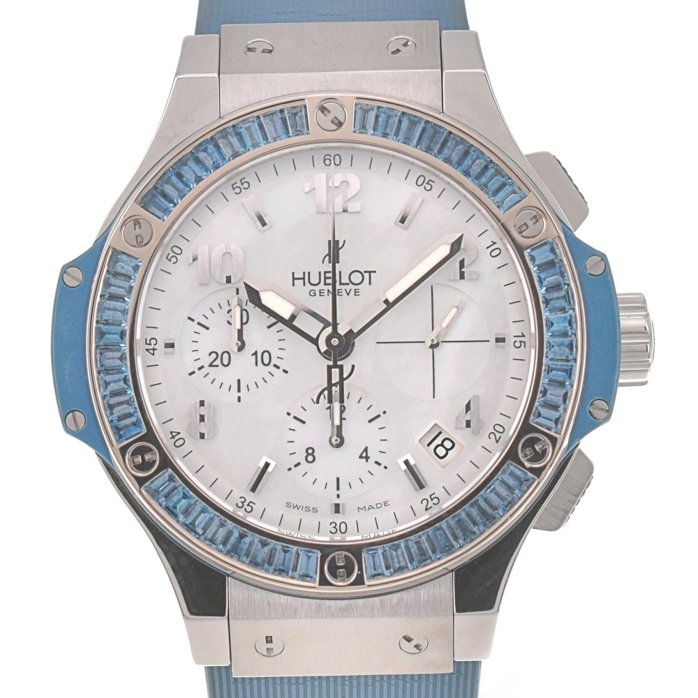with paper HUBLOT Big Bang Tutti Frutti 341.SL.6010.LR.1907 Blue Baguette Topaz White shell Dial Automatic Unisex
 Watch M#140261