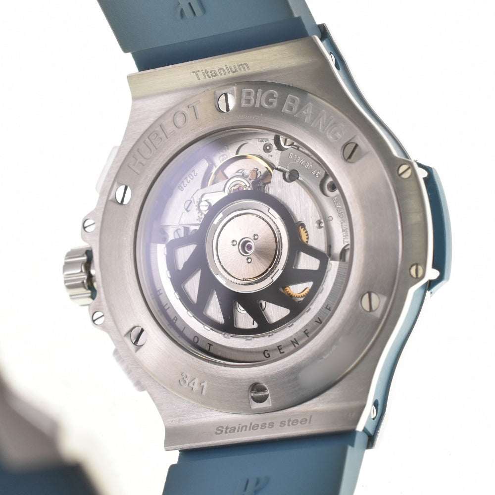 with paper HUBLOT Big Bang Tutti Frutti 341.SL.6010.LR.1907 Blue Baguette Topaz White shell Dial Automatic Unisex
 Watch M#140261