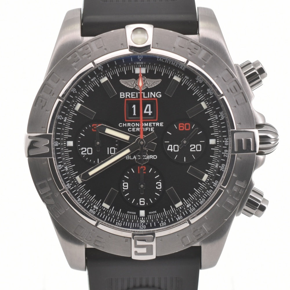 with paper BREITLING Chronomat Blackbird A44360 World Limited 2000 black Dial Automatic Men's
 Watch L#140271